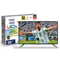 Téléviseur Intelligent sans Cadre OEM 70 75 85 100 Pouces FHD Wifi Satellite Système Android Écran HD 4K
