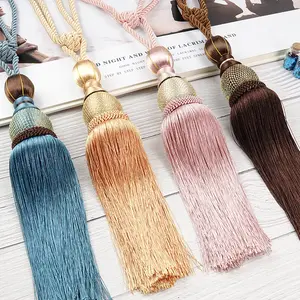 Manufacturers produce high quality curtain tassel strap Multi-Color New tassel tassel new Chinese curtain head hanging ball