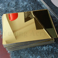 Plaque acrylique miroir argentée et or foncé 4x8 pour la publicité