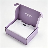 Boîte d'expédition en carton ondulé en gros avec impression de logo personnalisé, boîte pour produits vestimentaires, emballage d'expédition de t-shirts avec encre à base de soja