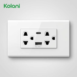 Kolani 120เต้ารับติดผนังอเนกประสงค์6รูแบบแยกส่วนแนวตั้งพร้อมพอร์ตชาร์จเร็วชนิด C USB-A 16A เต้าเสียบที่ปิดอยู่250V - Product Image 1