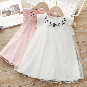 China Wholesale Market Latest Girl Dress Design Little Cute Flower Casual Dresses for Children From China Supplier - Product Image 3