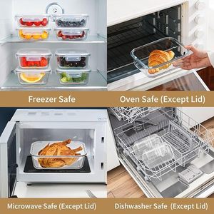 Recipientes de Vidrio de Borosilicato de Alta Calidad ShiWeiXian para Almacenamiento de Alimentos, Herméticos, Libres de BPA, para Preparación de Comidas - Product Image 5