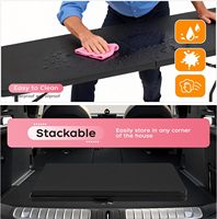 Mesa Plegable de 8 Pies, Diseño Moderno Plegable por la Mitad, Construcción de Plástico, Muebles Portátiles para Exteriores, Cocina, Picnic, Fiesta