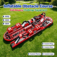 Parcours d'obstacles gonflable avec toboggan et mur d'escalade, location pour fêtes d'enfants, vente en gros, château gonflable en PVC