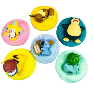 Pokemone go dessin animé 10cm Single Chamader Squirtle Jigglypuff Bulbasaur Psyduck PVC Sleeping Action Figure dans une boîte aveugle