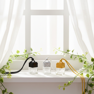 Customized Square Shape Mini Empty <strong>Car</strong> Perfume Bottle <strong>Diffuser</strong> Glass Bottle Cube Hanging <strong>Car</strong> Decoration - Product Image 5