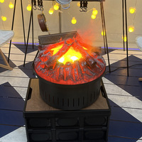 Cheminée électrique, cheminée électrique à vapeur d'eau 3D, foyer décoratif à flamme simulée pour la décoration intérieure