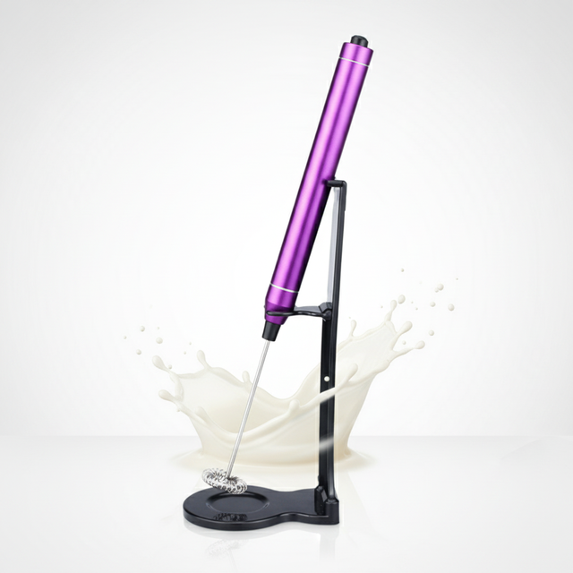 Battery Operated Stainless Steel 304 Coffee Mixer Mini Electric Milk Frother Aluminum Handle CE Certified Portable Foam Maker