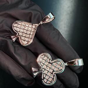 A prezzi accessibili Moissanite ciondolo con segno di Poker <span class=keywords><strong>asso</strong></span> vanga ciondolo Hip Hop con ciondolo gioiello religioso gioiello Rapper - Product Image 4