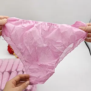 Eco-friendly Cheap Non-woven Fabric Disposable Women Underwear Spa Ladies Disposable Underwear
