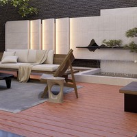 Plancher composite extérieur antidérapant et imperméable DONGJIAN WPC en bois-plastique, avec système d'assemblage et garantie de 5 ans