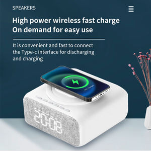 Kỹ thuật số Đồng hồ báo thức Loa răng Xanh với bộ sạc không dây FM đồng hồ Đài phát thanh có thể điều chỉnh xách tay buồn trị liệu đèn loa - Product Image 5