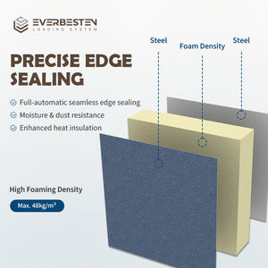 <span class=keywords><strong>Porte</strong></span> <span class=keywords><strong>sectionnelle</strong></span> extérieure <span class=keywords><strong>de</strong></span> <span class=keywords><strong>garage</strong></span> avec panneau en acier polyuréthane, design moderne, étanche et insonorisée - Product Image 3