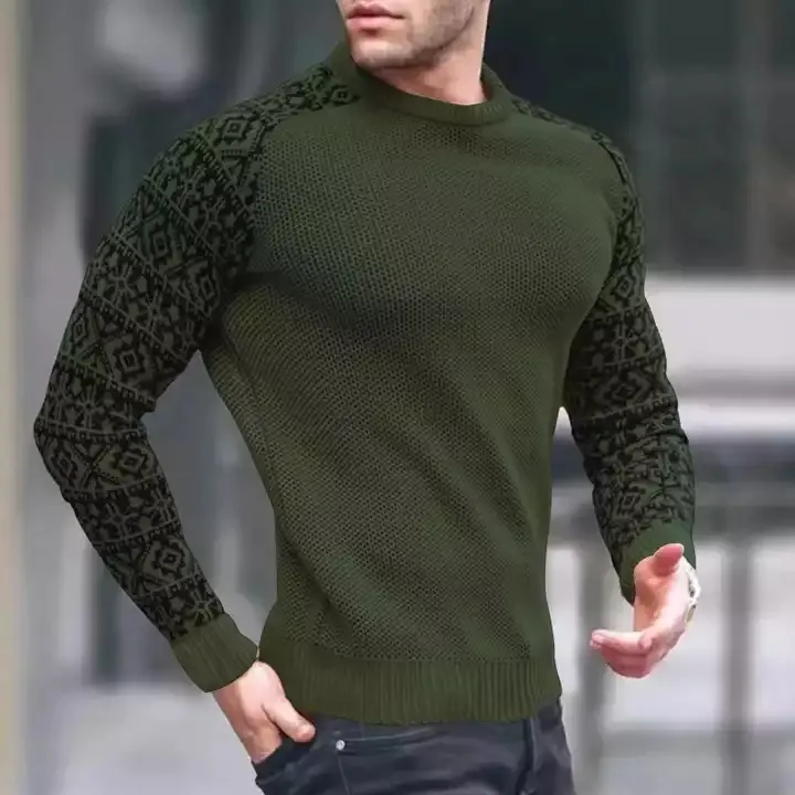Fanli Custom abbigliamento uomo maglione primavera uomo Slim Fit Casual manica lunga girocollo maglia Top maglione da uomo