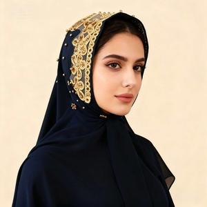 Hijab de gasa de Color sólido Premium elegante para mujeres musulmanas Bufanda de moda ligera Ropa de alta calidad para todas las estaciones - Product Image 4