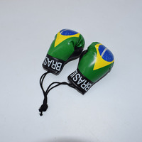Logo personnalisé drapeau du pays mini gants de boxe voiture suspendus Llavero Boxeo mexique gants de boxe porte-clés pour cadeau promotionnel