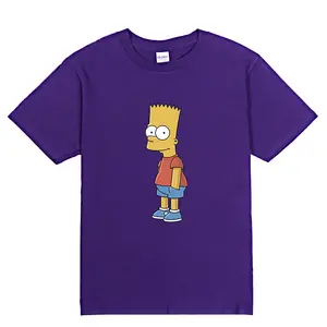 Customized anime short sleeved summer men's clothing Simpson peripheral short sleeved T-shirt printing European size unisex vers