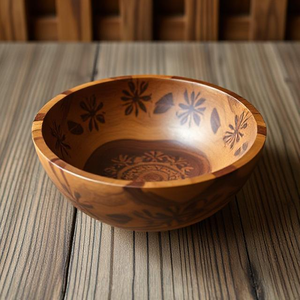 Cuenco de madera moderno hecho a mano de alta calidad RMW para uso en el hogar, Hotel, restaurante, para presentar platos, postres, cocina - Product Image 4