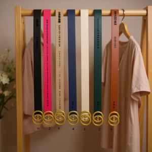 Cintura in Pelle 3,5 Cm con Fibbia Spazzolata con Lettere, Cinture Moda Donna in PU - Product Image 3