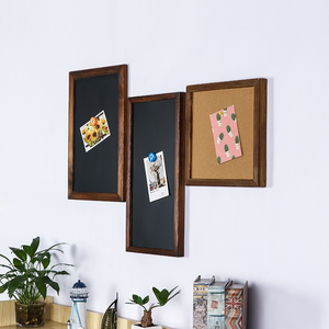 <span class=keywords><strong>Grand</strong></span> <span class=keywords><strong>tableau</strong></span> noir <span class=keywords><strong>mural</strong></span> rustique en bois avec cadre magnétique, <span class=keywords><strong>tableau</strong></span> d'affichage pour messages - Product Image 6