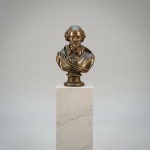 Estatua de Figura Personalizada, Busto Clásico de Bronce de William <span class=keywords><strong>Shakespeare</strong></span>, Escultura Decorativa Literaria para Biblioteca, Estudio, Oficina, Arte de Colección - Product Image 2