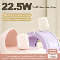 Kit de charge rapide Type-C 22,5 W, batterie au lithium polymère 10000 mAh, mini, transparente, portable, sans batterie