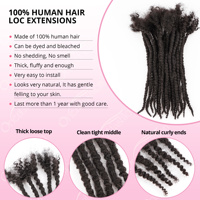 Orientdreads Venta caliente Textured Loc Extensiones Cabello humano Ombre Rasta Dreadlocks Extensiones Cabello natural Locks 0,4 0,6 0,8 CM