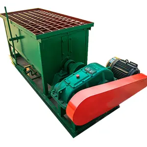 Electric Motor Continuous Single Shaft Chicken Pig Poultry Cattle Feed Npk Fertilizer Mixer Poultry Manure Mixer Manufacturer