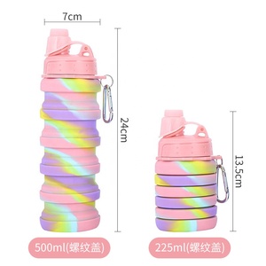 Bouteille d'eau pliable en silicone, écologique, de qualité alimentaire, pour le sport, les voyages, la randonnée, vente chaude - Product Image 4