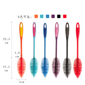 Brosse à biberon en silicone à long manche rotative pour le nettoyage des biberons avec des poils doux - Product Image 4