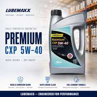 Huile moteur entièrement synthétique LubeMaxx Premium CXP 5W-40, économique en carburant, ACEA A3/B4 API SN/CF 4L