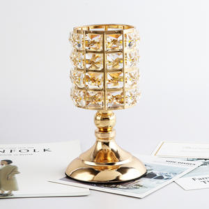 حامل شموع فاخر من الفضة والذهب بمقاسات مناسبة للطاولات وملائمة لحفلات الزفاف للبيع بالجملة - Product Image 5