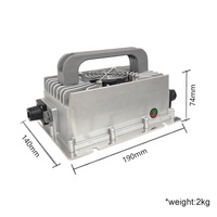 Chargeur rapide électrique 48V 800W étanche IP66 pour batteries Li-Ion et plomb-acide - Aluminium, efficacité 93% pour vélos électriques/trottinettes