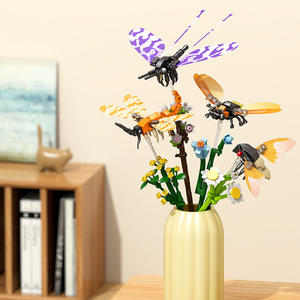 Bloques <span class=keywords><strong>de</strong></span> Construcción <span class=keywords><strong>de</strong></span> Plástico DIY, Ramo <span class=keywords><strong>de</strong></span> Flores, Decoración para el Hogar, Juguete, Fábrica Profesional - Product Image 6