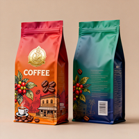 Sacs à café avec valve, impression personnalisée de qualité supérieure, 250g 500g, sachet de café en grains entiers avec valve pour torréfacteur