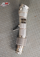 Tuyau d'échappement avant en acier inoxydable KM Performance N26 pour BMW 2.0T, connexion à joint sphérique à flux direct avec isolation thermique