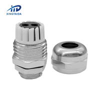 Presse-étoupe en laiton IP68, filetage M, à inserts multiples, presse-étoupe métallique M12 étanche