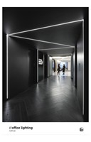 Profilé LED linéaire encastré en U pour plafond, en aluminium, avec diffuseur architectural et garniture de logement