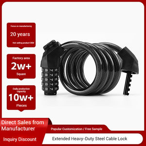 Высококачественный прочный 5-значный замок с паролем, стальная цепь, Противоугонный защитный кабель для горного велосипеда, велосипеда и мотоцикла - Product Image 2