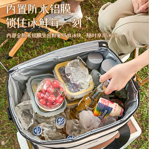 Sac isotherme en tissu Oxford 600D avec film PEVA en coton de 5 mm pour la conservation des aliments, les voyages en plein air et l'usage domestique - Product Image 4