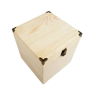 차 승진 관례를 위한 나무로 되는 선물 포장 상자는 단단한 나무 둥근 경첩 정신 자물쇠 손가락으로 튀김 뚜껑 나무로 되는 저장 상자 세트를 새깁니다