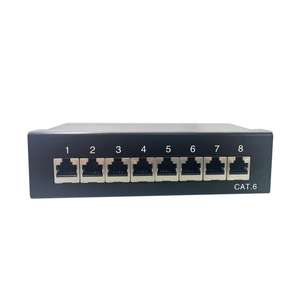 Cat6A Cat6 Cat5e Panneau <span class=keywords><strong>de</strong></span> brassage réseau blindé 8 ports <span class=keywords><strong>12</strong></span> ports <span class=keywords><strong>Rj45</strong></span> Module trapézoïdal 1U Boîte <span class=keywords><strong>de</strong></span> panneau <span class=keywords><strong>de</strong></span> brassage - Product Image 2