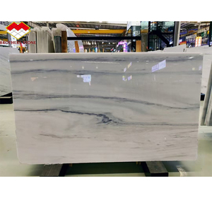 Panel de Pared de Mármol Blanco Colombiano Personalizado con Vetas Grises, <span class=keywords><strong>Gran</strong></span> Losa Pulida, Diseño Moderno para Fondo de TV - Product Image 3