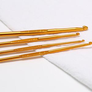 Crochet double tête en oxyde d'aluminium doré pour tricot de pulls et outils de tricotage à la maison. - Product Image 5