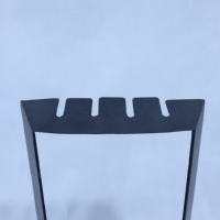 Ensemble d'outils de cheminée modernes Ripple en fer forgé, 5 pièces, pour intérieur/extérieur, avec porte-bûches, pique, pinces, balai et support pour pelle