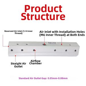 <span class=keywords><strong>Super</strong></span> Air Knife, rideau d'air en aluminium, accessoires d'outils pneumatiques, très efficace pour l'élimination de la poussière, le séchage de l'eau et le refroidissement, nouveauté <span class=keywords><strong>2022</strong></span> - Product Image 2