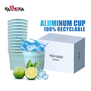 Vaso de Aluminio Desechable, Reciclable, Ecológico, Libre de BPA, de Grado Alimenticio, Sin Asa, para Bebidas Frías y Uso en Fiestas - Product Image 5