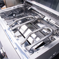 Fumoir de cuisine en acier inoxydable intégré au gaz extérieur beefmaster barbecue barbecue fumeur gril