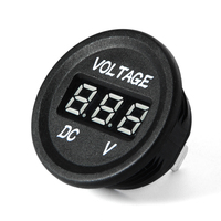 Voltímetro Digital LED Impermeable de Doble Voltaje 12/24V, Monitor de Voltaje con Pantalla